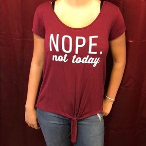 “Nope. Not today” short sleeve T-shirt